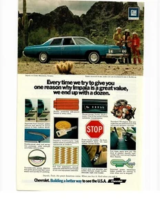 1973 Chevrolet Impala Vintage Print Ad Building A Better Way Automobile Ephemera - Picture 1 of 1