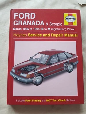 FORD GRANADA &Scorpio march 1985-1994 (B to M reg) Petrol HAYNES (1245) - Image 1 of 3