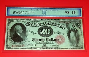 {USA/1880 $20 Licitación Legal/FR-147/ Grado Muy F-35/SN# A884013A/¡Escaso!} - Imagen 1 de 2