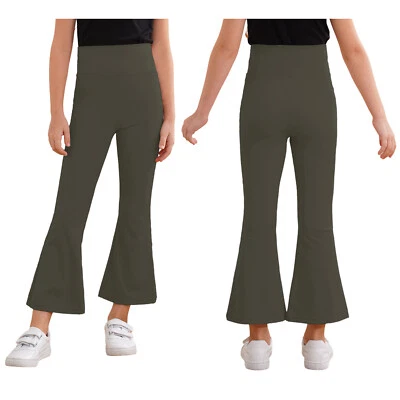 Pantalones para niñas Fitness Ropa de baile Pantalones de playa Absorbentes de humedad Acampanados Entrenamiento Foto 1 de 3