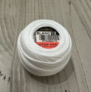 DMC Perle Baumwollgarn Größe 12 BLANC weiß 10g Knäuel - Bild 1 von 3