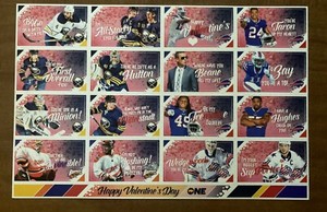 Josh Allen Happy Valentine’s Day Buffalo Bills /Sabres /Bandits Uncut Card Sheet