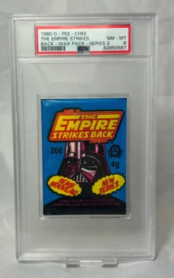 1980 O-Pee-Chee STAR WARS THE EMPIRE STRIKES BACK Series 2 Wax Pack PSA 8 - Image 1 of 2