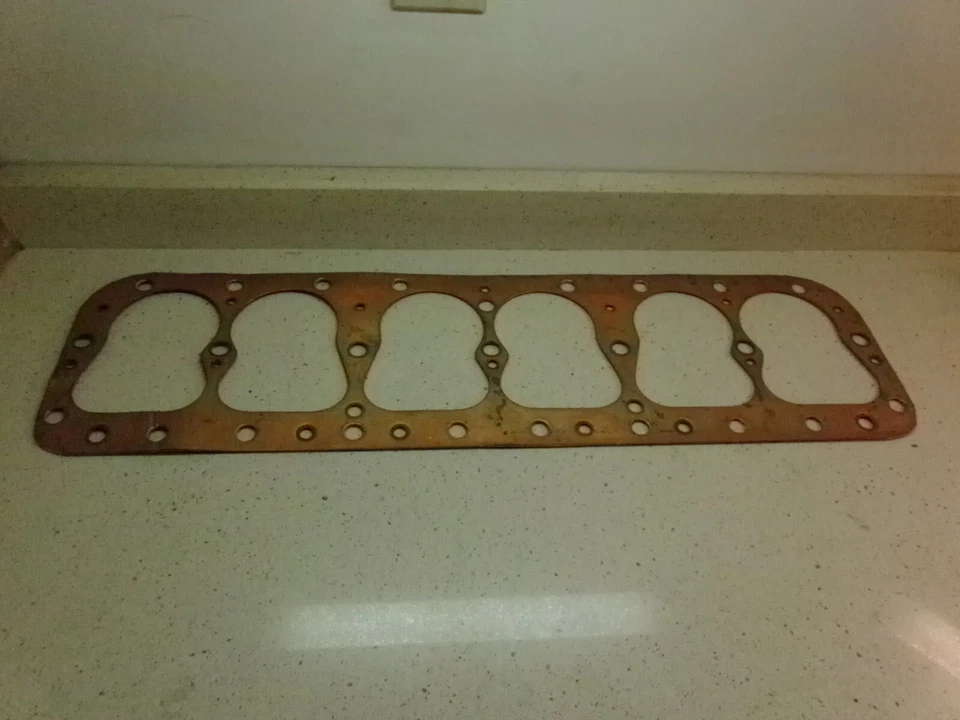 Junta de cabeza de cobre de 6 cilindros Studebaker Dictator principios de 1927 NOS D126115 Foto 1 de 1