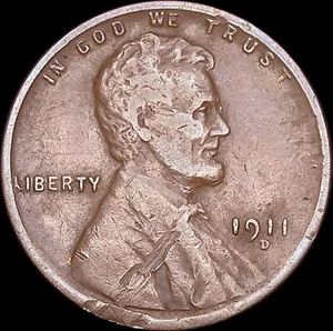 1911-D 1C Lincoln Wheat Cent Uncertified Circulated BN - Picture 1 of 2