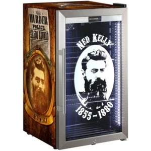 Ned Kelly Designed 98 Litre Glass Door Alfresco Light Up Bar Fridge - Picture 1 of 6