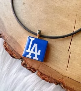 MLB LA Dodgers WinCraft LifeTiles Mens Necklace Team Logo Blue Tile - Picture 1 of 3