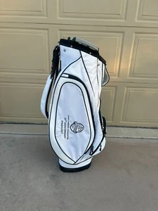 Lewis Black Pinehurst Lightweight Golf Card Bag with Strap White Black - Picture 1 of 4
