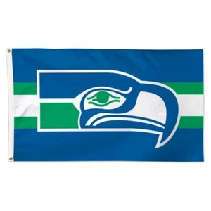 Seattle Seahawk Football 3x5 ft Classic Logo Retro Flag Ideal NFL Gift Banner - Picture 1 of 1
