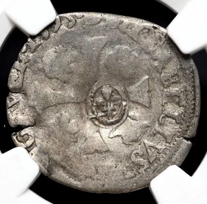 American Colonies. Billon 15 Deniers, Lis C/S, Edict of 1640, NGC VG10, C/S: AU - Picture 1 of 4