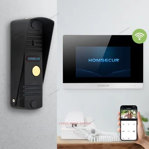 HOMSECUR 7" WLAN Video Türsprechanlage Deutsches Menü Schwarz Kamera Überwachung - Bild 1 von 8