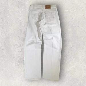 Jeans Levis 550 vintage años 90 para hombre 32x32 crema denim pierna recta lengüeta naranja - Imagen 1 de 14