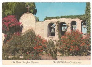 San Juan Capistrano California Mission Bell Wall Chrome Postcard - Picture 1 of 2