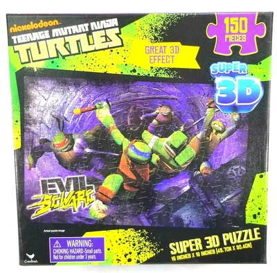 Teenage Mutant Ninja Turtles TMNT 3D Kid's Jigsaw Puzzle 150 Piece, 18"x12" New - Image 1 of 4