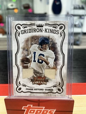 2010 Panini Gridiron Kings Threads  Football Frank Gifford Patch /50 #25 - Image 1 of 2