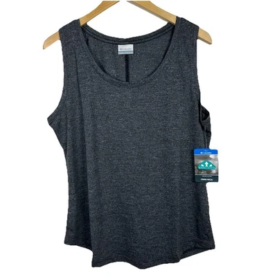 Camiseta sin mangas Columbia cuello redondo Omni-wick gris espalda dividida talla grande ligera nueva con etiquetas Foto 1 de 4