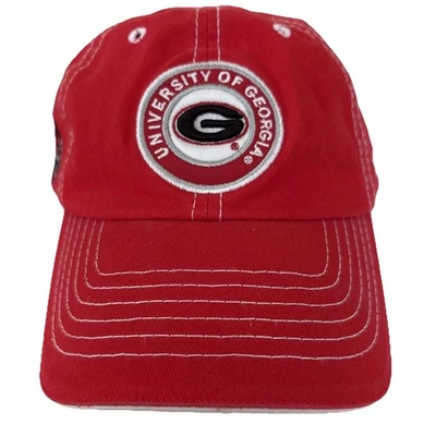 Gorra de béisbol roja Georgia Bulldogs gorra ajustable retro bordado logotipo UGA Foto 1 de 4
