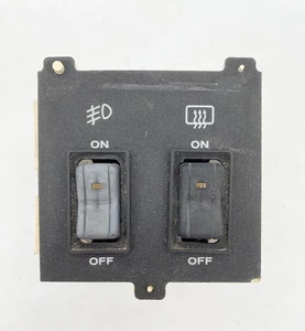 1984 - 1996 Jeep Cherokee XJ Rear Defrost Fog Lights Switch Panel Switches OEM - Foto 1 di 9