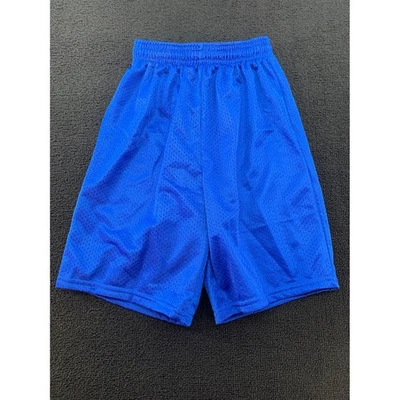 Shorts de malha juvenil atlético Alleon azul royal com cordão basquete futebol M - Imagem 1 de 4