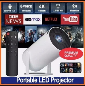 2024 NEW Gimbal 4K Projector UHD Tragbar Beamer BT5.0 Android WiFi Heimkino HDMI - Bild 1 von 2