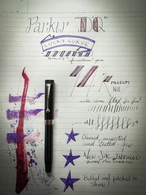 Antique Parker "DQ" Fountain Pen ~ 14k Nib  ~ Restored And Ready To Use - Image 1 of 4