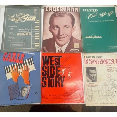 Vintage Sheet Music Lot Bing Crosby Rodgers Hammerstein Carole King Piano - Image 1 of 4