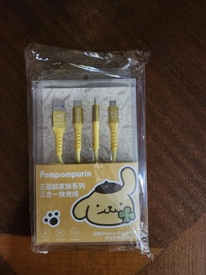 Cargador de teléfono oficial Hello Kitty Sanrio Trio. Teléfono tipo C, micro y yo. Foto 1 de 2