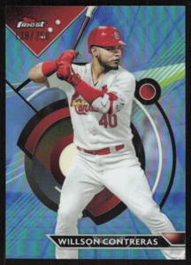 2023 Topps Finest Blue Aqua Vapor Refractor Willson Contreras /250 STL Cardinals - Picture 1 of 2
