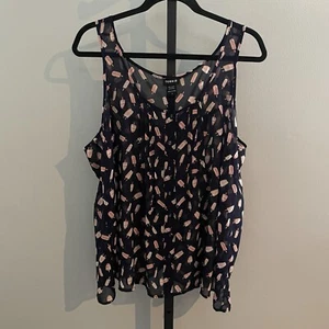 Torrid Chiffon Popsicle Print Tulip Back Tank Size 1X - Picture 1 of 5