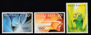 Australia 1984: 23º Juegos Olímpicos, Los Ángeles, conjunto de 3 estampillas decimales, MNH - Imagen 1 de 1