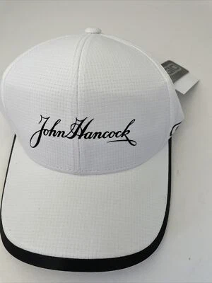 Ogio 球帽男式可调节钩环 100% 聚酯纤维白色 John Hancock — 第 1/4 张图片