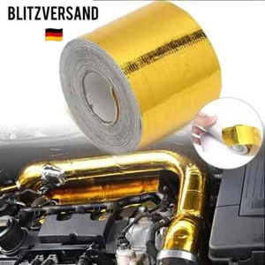 Nastro di protezione termica 5 m x 50 mm autoadesivo scarico oro nastro adesivo riflettente DE - Foto 1 di 7