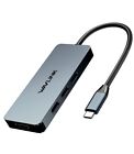 USB C Docking Station,7 in 1 USB C Multiport Adapter Docking Station with 4K...