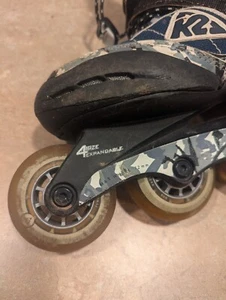 K2 Raider Pro Inline Adjustable Skates Size 3-6 Blue/Black - Picture 1 of 11