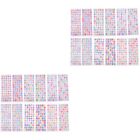  12 Sheets Alphabet Stickers Pvc Letter Small Korean Numbers Decals
