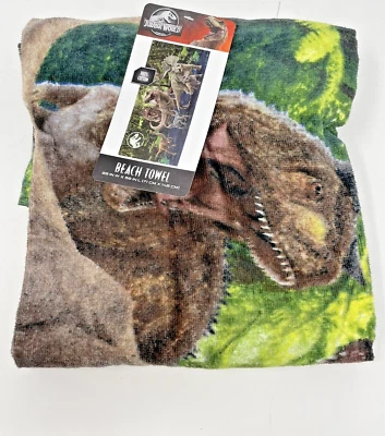 Toalla de playa y baño de algodón súper suave Jurassic World Kids 28" x 58" Foto 1 de 4