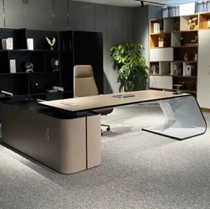 Executive Drawers Modern Office Desk Writing Computer Storage Desktop Office - Picture 1 of 3