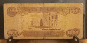 1000 IRAQ DINARS, Series 2003 Iraqi Dinar Central Bank Notes, War Currency - Picture 1 of 2