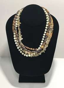 SILPADA Necklace Quartz MOP Sterling Silver Multi Strand Boho Necklace - Picture 1 of 10