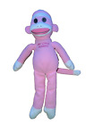 Ty 2012 Beanie Baby My Little Sock Monkey Pink Plush Sewn Eyes Stuffed Toy
