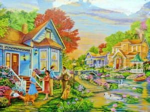 .PUZZLE...JIGSAW...CARLSON...Welcome Neighbors..1000pc.Sealed. - Picture 1 of 1