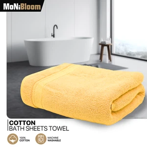 100% Cotton 35x70 Inch Bath Sheet Oversized Soft Absorbent Quick Dry Bath Towel - Picture 1 of 100