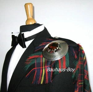 FLY PLAID TARTAN CAMERON OF ERRACHT 16oz WORSTED WOOL KILT MADE IN SCOTLAND NEW - Picture 1 of 4