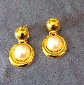 ORECCHINI oro giallo con perla mabe' oro 750 mm 18 kt - Foto 1 di 2