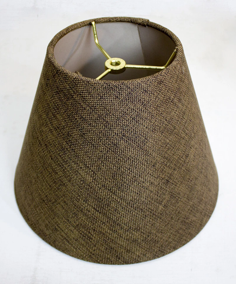 Home Concept 6x12x9 Hard Back Empire Lamp Shade - Chocolate Burlap 061209EHHB