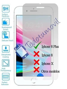 Protector de Pantalla Cristal Templado Vidrio Premium para Apple Iphone 8 Plus - Imagen 1 de 10