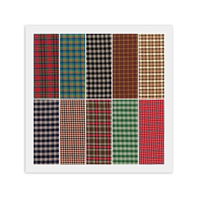 HOMESPUN Jelly Roll - (20) 2 1/2" Strips, BLACK GREEN BROWN 100% Cotton Fabric - Image 1 of 4