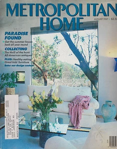 METROPOLITAN HOME MAGAZINE AUGUST 1987 *PARADISE FOUND/THRILL OF THE HUNT* - Picture 1 of 1