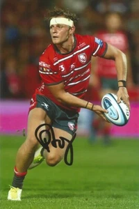 GLOUCESTER RUGBY UNION: CALLUM BRALEY SIGNED 6x4 ACTION PHOTO+COA - Picture 1 of 1