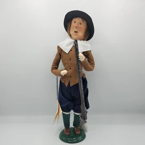 Vintage 1999 Byers Choice Thanksgiving Pilgrim Man W Rifle Plymouth Plantation  - Picture 1 of 12
